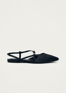 Women's Lydia Silky Black Ballet Flats Women's Lydia Silky Black Ballet Flats
