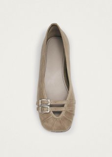 Women's Cendana Vintage Grey Leather Ballet Flats Women's Cendana Vintage Grey Leather Ballet Flats