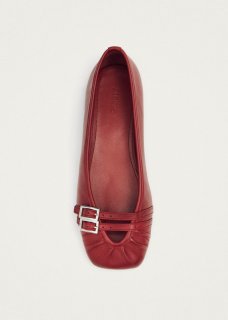 Women's Cendana Red Leather Ballet Flats Women's Cendana Red Leather Ballet Flats