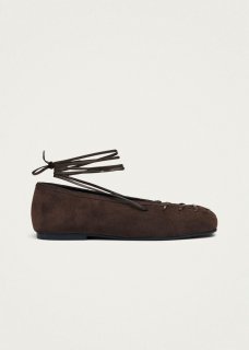 Women's Bumi Suede Brown Leather Ballet Flats Women's Bumi Suede Brown Leather Ballet Flats